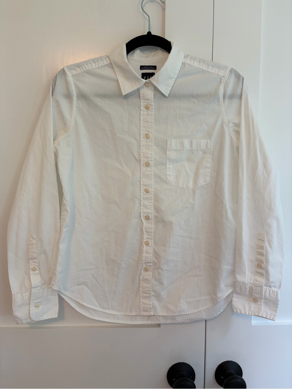 GAP Women’s Cotton Poplin Button Down Shirt White Size PXS